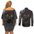 Viking Skoll and Hati Couples Matching Off Shoulder Short Dress and Long Sleeve Button Shirts Chasing Eternity - Wonder Print Shop