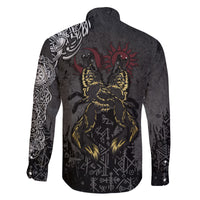 Viking Skoll and Hati Family Matching Long Sleeve Bodycon Dress and Hawaiian Shirt Chasing Eternity - Wonder Print Shop