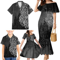 Viking Skoll and Hati Family Matching Mermaid Dress and Hawaiian Shirt Chasing Eternity - Wonder Print Shop
