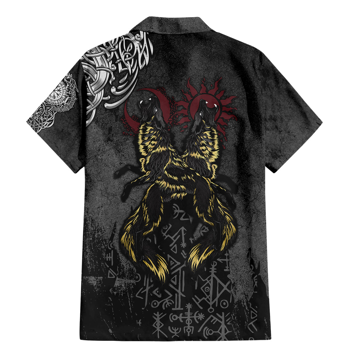 Viking Skoll and Hati Family Matching Mermaid Dress and Hawaiian Shirt Chasing Eternity - Wonder Print Shop