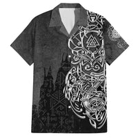 Viking Skoll and Hati Family Matching Short Sleeve Bodycon Dress and Hawaiian Shirt Chasing Eternity - Wonder Print Shop