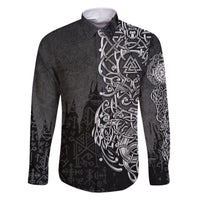 Viking Skoll and Hati Family Matching Short Sleeve Bodycon Dress and Hawaiian Shirt Chasing Eternity - Wonder Print Shop