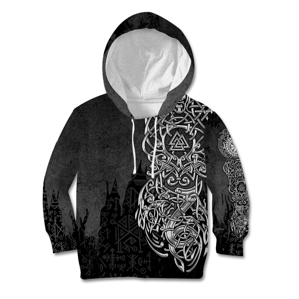 Viking Skoll and Hati Kid Hoodie Chasing Eternity - Wonder Print Shop