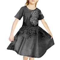 Viking Skoll and Hati Kid Short Sleeve Dress Chasing Eternity - Wonder Print Shop
