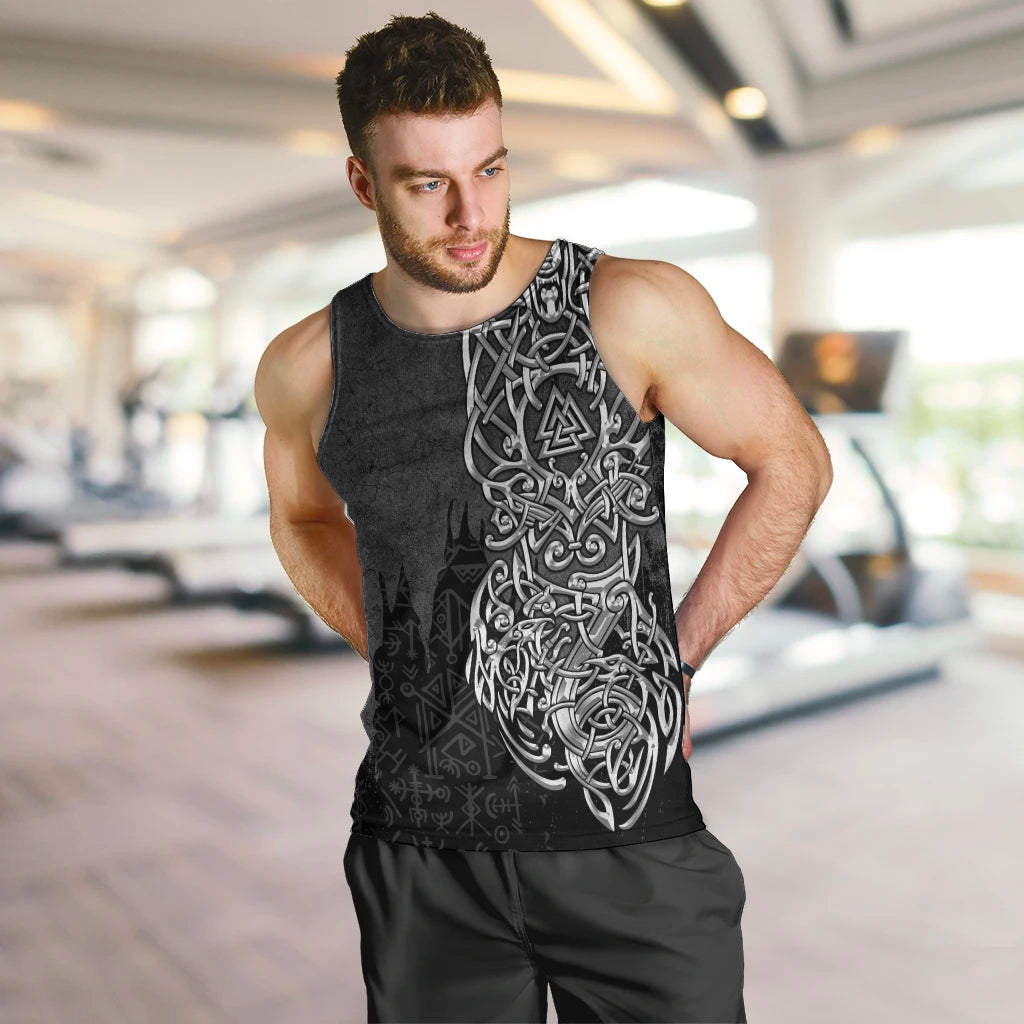 Viking Skoll and Hati Men Tank Top Chasing Eternity - Wonder Print Shop