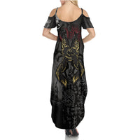 Viking Skoll and Hati Summer Maxi Dress Chasing Eternity - Wonder Print Shop