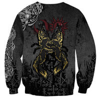 Viking Skoll and Hati Sweatshirt Chasing Eternity - Wonder Print Shop