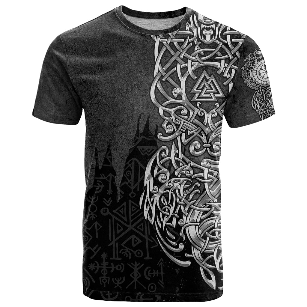 Viking Skoll and Hati T Shirt Chasing Eternity - Wonder Print Shop