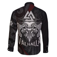 Viking Valhalla Family Matching Off Shoulder Maxi Dress and Hawaiian Shirt Skull And Axe - Wonder Print Shop