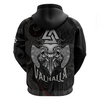 Viking Valhalla Hoodie Skull And Axe - Wonder Print Shop