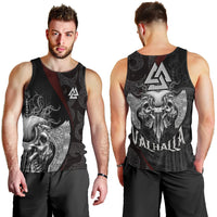 Viking Valhalla Men Tank Top Skull And Axe - Wonder Print Shop