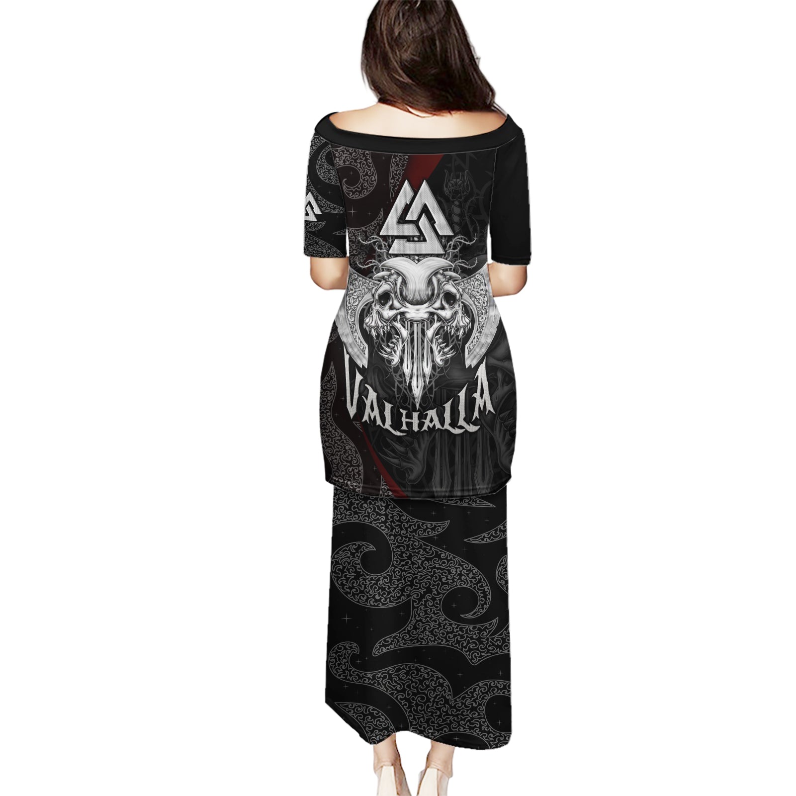 Viking Valhalla Puletasi Skull And Axe - Wonder Print Shop