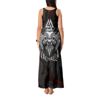 Viking Valhalla Tank Maxi Dress Skull And Axe - Wonder Print Shop