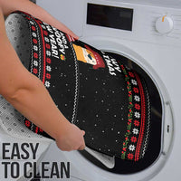 Meowy Christmas Woofy New Year Bathroom Set with Cat and Dog in Winter Hats and Festive Pattern Design - Wonder Print Shop