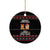 Meowy Christmas Woofy New Year Ceramic Ornament with Cat and Dog in Winter Hats and Festive Pattern Design - Wonder Print Shop