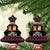 Meowy Christmas Woofy New Year Ceramic Ornament with Cat and Dog in Winter Hats and Festive Pattern Design - Wonder Print Shop