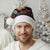 Meowy Christmas Woofy New Year Christmas Santa Hat with Cat and Dog in Winter Hats and Festive Pattern Design - Wonder Print Shop