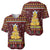 Merry Chickmas Christmas Baseball Jersey with Yellow Chickens Tree Design and Snowflake Pattern - Wonder Print Shop