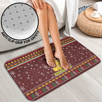 Merry Chickmas Christmas Bathroom Set with Yellow Chickens Tree Design and Snowflake Pattern - Wonder Print Shop