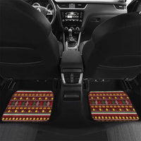 Merry Chickmas Christmas Car Mats with Yellow Chickens Tree Design and Snowflake Pattern - Wonder Print Shop