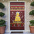 Merry Chickmas Christmas Door Cover with Yellow Chickens Tree Design and Snowflake Pattern - Wonder Print Shop