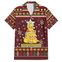 Merry Chickmas Christmas Family Matching Puletasi and Hawaiian Shirt with Yellow Chickens Tree Design and Snowflake Pattern - Wonder Print Shop