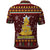 Merry Chickmas Christmas Polo Shirt with Yellow Chickens Tree Design and Snowflake Pattern - Wonder Print Shop
