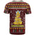 Merry Chickmas Christmas T Shirt with Yellow Chickens Tree Design and Snowflake Pattern - Wonder Print Shop