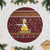 Merry Chickmas Christmas Tree Skirt with Yellow Chickens Tree Design and Snowflake Pattern - Wonder Print Shop