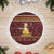 Merry Chickmas Christmas Tree Skirt with Yellow Chickens Tree Design and Snowflake Pattern - Wonder Print Shop