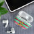 Merry Chickmas Christmas AirPods Case with Yellow Cartoon Birds in Santa Hats and Red Green Snowflake Pattern - Wonder Print Shop