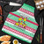 Merry Chickmas Christmas Apron with Yellow Cartoon Birds in Santa Hats and Red Green Snowflake Pattern - Wonder Print Shop