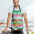 Merry Chickmas Christmas Apron with Yellow Cartoon Birds in Santa Hats and Red Green Snowflake Pattern - Wonder Print Shop