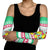 Merry Chickmas Christmas Arm Sleeves with Yellow Cartoon Birds in Santa Hats and Red Green Snowflake Pattern - Wonder Print Shop