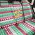 Merry Chickmas Christmas Back Car Seat Cover with Yellow Cartoon Birds in Santa Hats and Red Green Snowflake Pattern - Wonder Print Shop