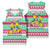 Merry Chickmas Christmas Basketball Jersey with Yellow Cartoon Birds in Santa Hats and Red Green Snowflake Pattern - Wonder Print Shop