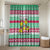 Merry Chickmas Christmas Bathroom Set with Yellow Cartoon Birds in Santa Hats and Red Green Snowflake Pattern - Wonder Print Shop