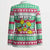 Merry Chickmas Christmas Blazer with Yellow Cartoon Birds in Santa Hats and Red Green Snowflake Pattern - Wonder Print Shop
