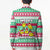 Merry Chickmas Christmas Blazer with Yellow Cartoon Birds in Santa Hats and Red Green Snowflake Pattern - Wonder Print Shop