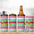 Merry Chickmas Christmas 4 in 1 Can Cooler Tumbler with Yellow Cartoon Birds in Santa Hats and Red Green Snowflake Pattern - Wonder Print Shop