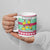 Merry Chickmas Christmas Ceramic Mug with Yellow Cartoon Birds in Santa Hats and Red Green Snowflake Pattern - Wonder Print Shop