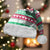 Merry Chickmas Christmas Santa Hat with Yellow Cartoon Birds in Santa Hats and Red Green Snowflake Pattern - Wonder Print Shop