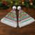 Merry Chickmas Christmas Santa Hat with Yellow Cartoon Birds in Santa Hats and Red Green Snowflake Pattern - Wonder Print Shop