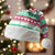 Merry Chickmas Christmas Santa Hat with Yellow Cartoon Birds in Santa Hats and Red Green Snowflake Pattern - Wonder Print Shop