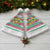 Merry Chickmas Christmas Santa Hat with Yellow Cartoon Birds in Santa Hats and Red Green Snowflake Pattern - Wonder Print Shop