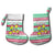Merry Chickmas Christmas Stocking with Yellow Cartoon Birds in Santa Hats and Red Green Snowflake Pattern - Wonder Print Shop