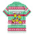 Merry Chickmas Christmas Family Matching Mermaid Dress and Hawaiian Shirt with Yellow Cartoon Birds in Santa Hats and Red Green Snowflake Pattern - Wonder Print Shop