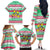 Merry Chickmas Christmas Family Matching Off The Shoulder Long Sleeve Dress and Hawaiian Shirt with Yellow Cartoon Birds in Santa Hats and Red Green Snowflake Pattern - Wonder Print Shop