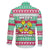 Merry Chickmas Christmas Family Matching Off The Shoulder Long Sleeve Dress and Hawaiian Shirt with Yellow Cartoon Birds in Santa Hats and Red Green Snowflake Pattern - Wonder Print Shop