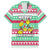 Merry Chickmas Christmas Family Matching Puletasi and Hawaiian Shirt with Yellow Cartoon Birds in Santa Hats and Red Green Snowflake Pattern - Wonder Print Shop